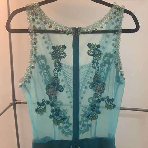 Blue Embellished Dress For wedding/ prom/ event - Picture 7 of 9